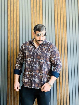 پیراهن کنفی سایز بزرگ کد 3362